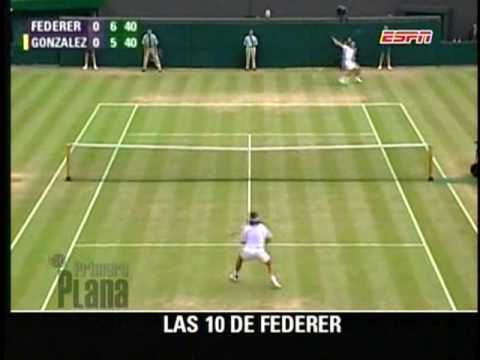 10 mejores jugadas de Roger Federer