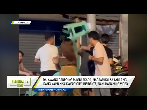 Regional TV News: Dalawang grupo ng magbarkada, nagrambol sa labas ng isang kainan sa Davao City