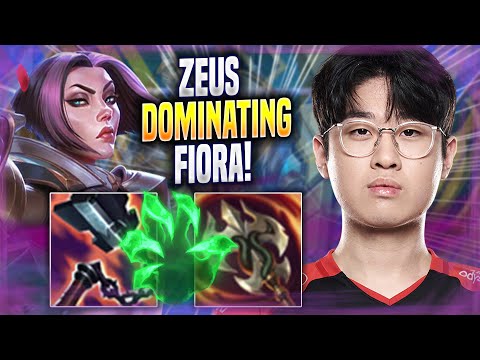 ZEUS DOMINATING WITH FIORA! - T1 Zeus Plays Fiora TOP vs Yone! | Season 2022