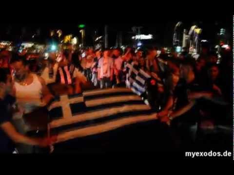 Greek Fans Cannstatt Russia vs Greece 16.06.2012