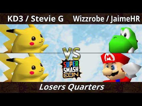 SSC 2022 Losers Quarters - Wizzrobe & JaimeHR Vs. KD3 & Stevie G - SSB64 Smash Bros Tournament