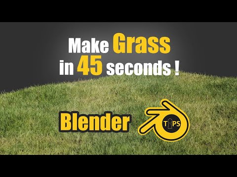 Make a grass in 45 seconds-Blender 2024.