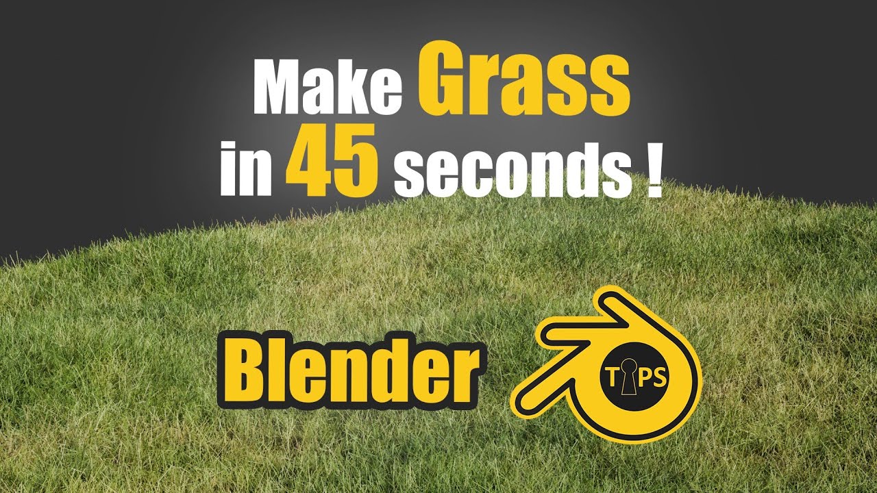 Make a grass in 45 seconds-Blender 2024.