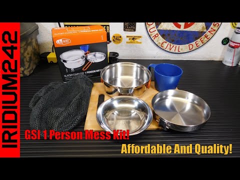 Prepper Gear: GSI Outdoors Stainless 1 Person Mess Kit