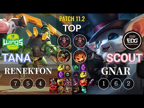 JAG TaNa Renekton vs EDG Scout Gnar Top - KR Patch 11.2