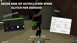 How to speed glitch in dahood with razer synapse or op autoclicker (QUICKEST WAY) (easy)