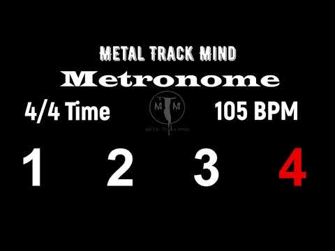 Metronome 4/4 Time 105 BPM visual numbers