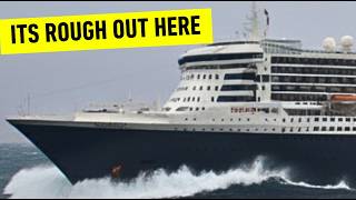 OCEAN CHAOS: QE2 Bow Smash, QM2 Ghost Fog & Massive Container Ship!
