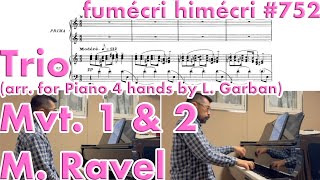 Download lagu 【1人多重録画】Maurice Ravel, Trio (1914), Mvt. 1 & 2, transcription pour piano à 4 mains par Lucien Garban mp3