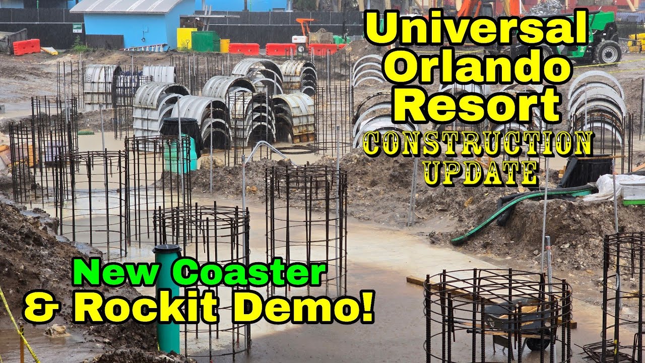 Universal Orlando Resort Hollywood Rip Ride Rockit Demo & New Coaster Construction Update 10.6.25