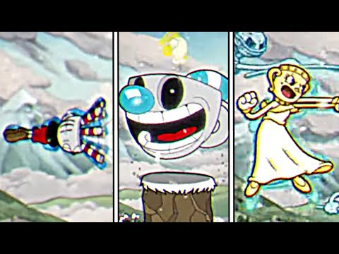Cuphead Vs. Mugman Vs. Ms.Chalice Super Attacks Comparison - Cuphead DLC