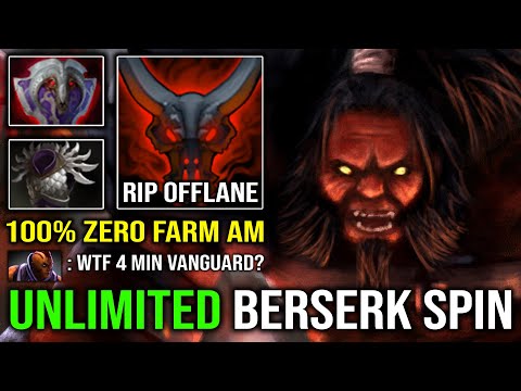 100% ZERO FARM AM 4Min Vanguard Tank Axe Carry with Unlimited Berserk Spin EZ Chop Chop Dota 2
