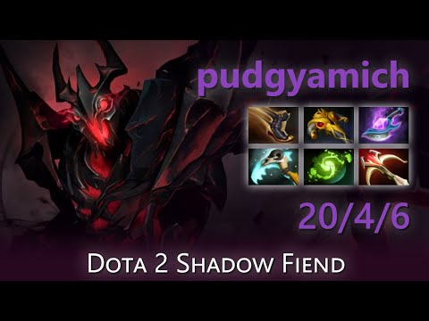 [Top 58 OpenDota Shadow Fiend] "pudgyamich" 20/4/6 | Dota 2 Shadow Fiend highlights