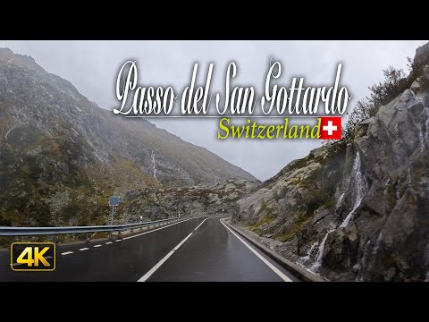 Driving the 2,106 meter high Gotthard Pass in the Swiss Alps, Switzerland 🇨🇭