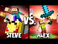 🎵 TINY STEVE vs. TINY ALEX 🔥 - Minecraft Animation Music Video