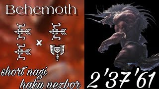 【MHW】ベヒーモス　4pt　2'37'61　弓×弓×弓×チャアク　エリア２討伐