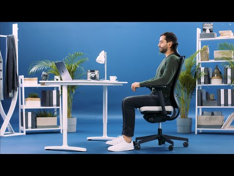 Biroja krēsls, auduma, Marti WS HD Chrome Hygge, pelēks/gaiši zils (1)