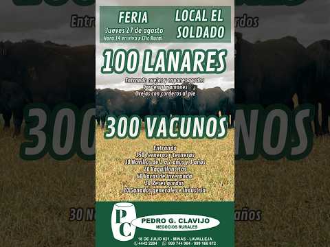 27/08/2026 Local el Soldado - Lavalleja - Pedro G. Clavijo I Clic Rural