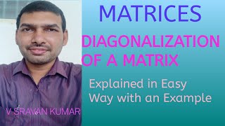 DIAGONOLIZATION OF A MATRIX IN TELUGU