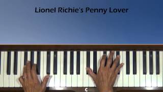 Lionel Richie Penny Lover Piano Tutorial
