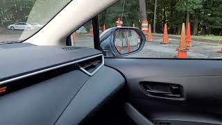 how to parallel park between cones for a road test