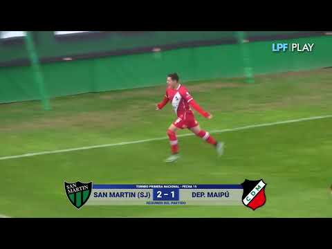 San Martín (SJ) 2-1 Deportivo Maipú. Fecha 15. Primera Nacional