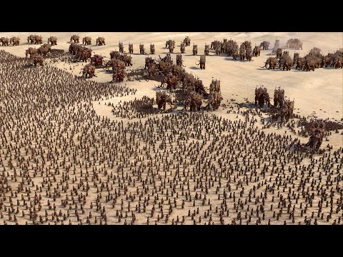 120 WAR MAMMOTHS vs 18.000 PEASANTS - Total War WARHAMMER 2