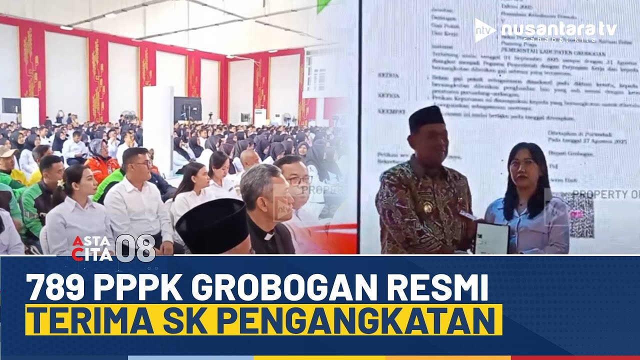 Selamat! Bupati Grobogan Resmi Serahkan SK Pengangkatan untuk 789 PPPK | ASTA CITA 08