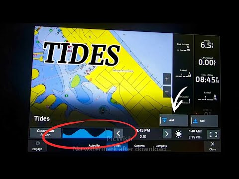 Garmin GPSMap 1243xsv Checking Tides