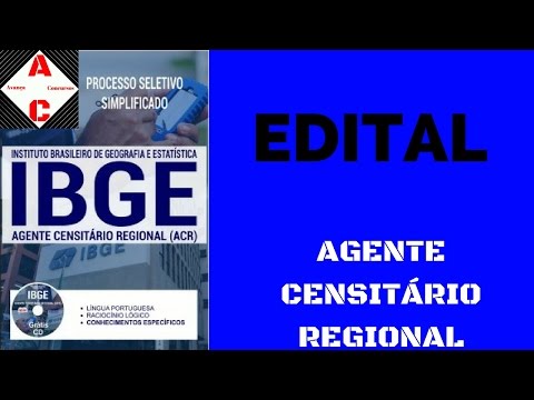 Edital Concurso IBGE 2017 - Agente Censitário Regional (ACR)