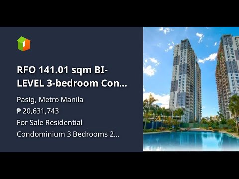 RFO 141.01 sqm BI-LEVEL 3-bedroom Condo Rent-to-own in Pasig