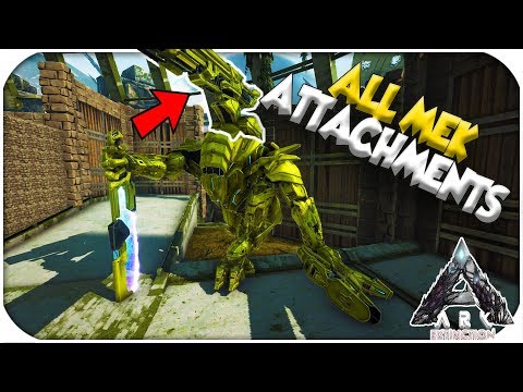 All Mek Attachtments VS 7 Gigas! My Mek Died? ( Extinction ) - Ark Survival Evolved -