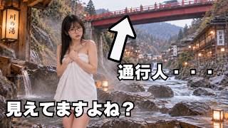 【温泉女子】羞恥？快感･･･？度胸が試される | 温泉旅行Vlog |