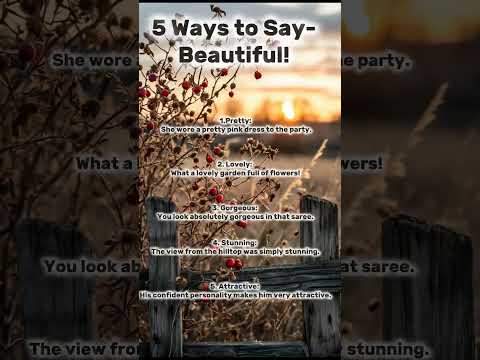 5 Ways to Say -Beautiful! #englishvocabmastery #vocabulary #englishsynonyms #beautiful #synonyms