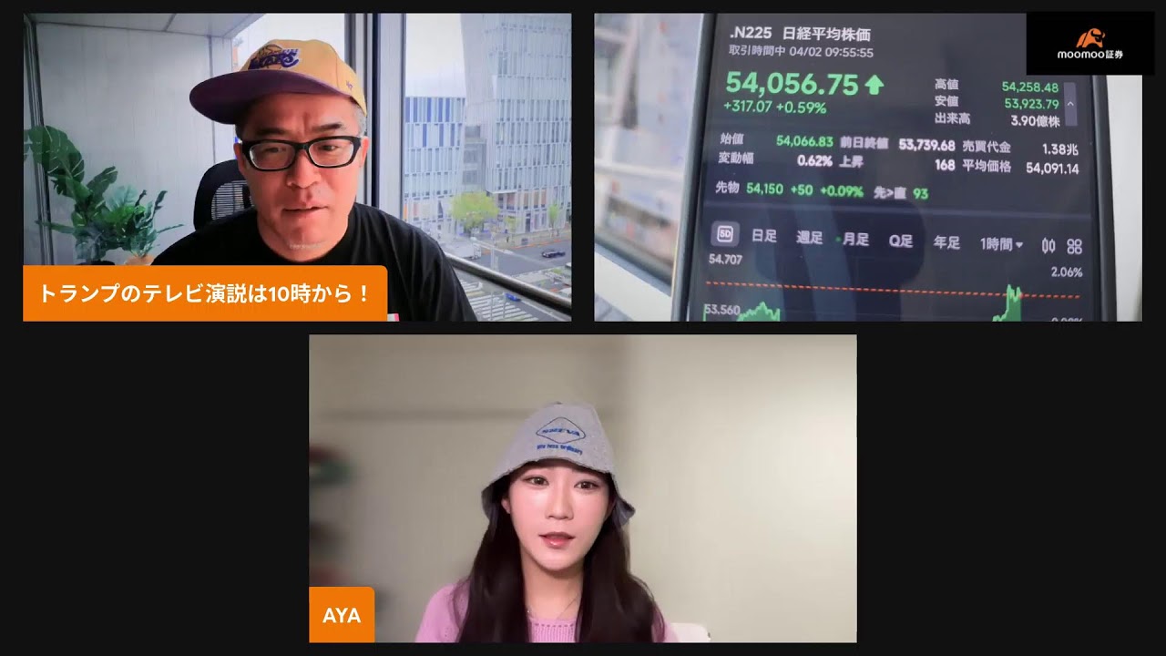 日経先物5万4千円台に続伸！イラン終戦期待で