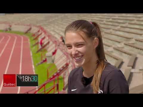 Audrey Leduc, sprinteuse du Rouge et Or