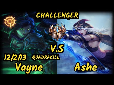 S04 Upset (VAYNE) vs ASHE - QUADRAKILL 12/2/13 KDA BOTTOM ADC CHALLENGER GAMEPLAY - EUW