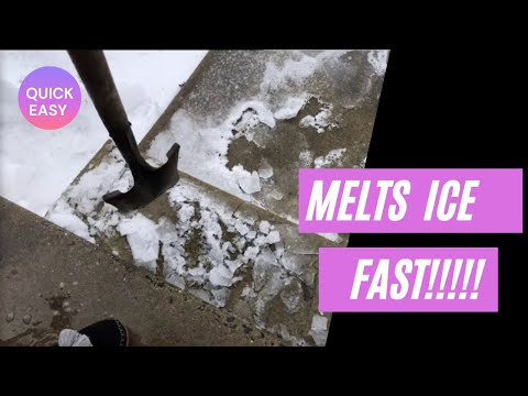 HOW TO MELT ICE EASY FAST on STEPS DRIVEWAYS Get RID of ICE