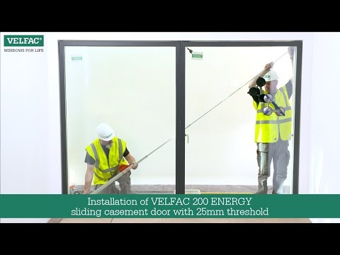Installation of Velfac 200 Energy Sliding Casement Door with 25Mm Threshold