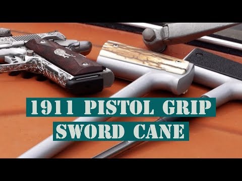 1911 Guardian Pistol Grip Sword Cane