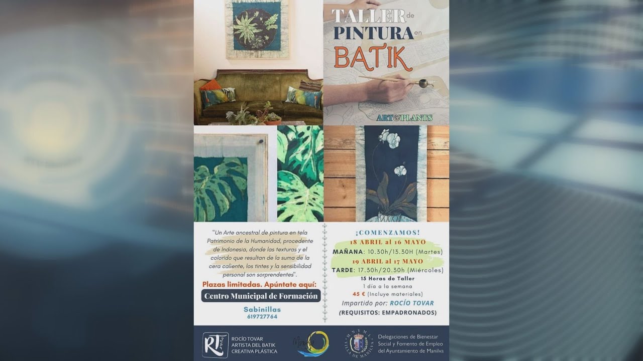 Inscripciones abiertas para el curso de Batik