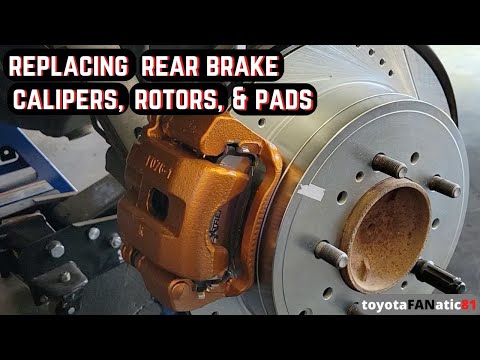 Replacing The Rear Brake Components On A 2014 Toyota Tundra, Platinum, CrewMax