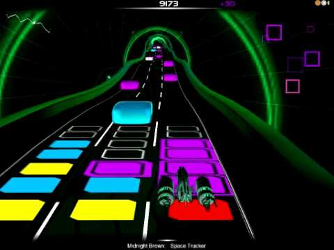 I play Midnight Brown's Space Trucker on Audiosurf