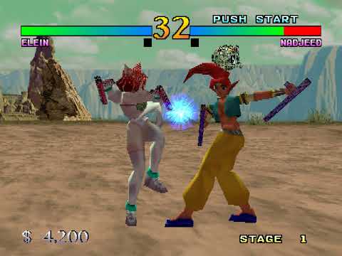 Battle Tryst (Konami M2 - MAME) Elein vs Nadjeed (60FPS)