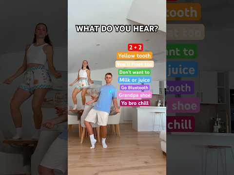 WHAT DO YOU HEAR?? 👀👂😱 | Jasmin and James #shorts