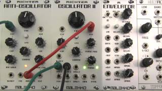 Video thumbnail for Modular Wild Presents SOUNDS-Malekko Heavy Industry Richter Oscillator II Phase Modulated Synced FM by Modular Wild