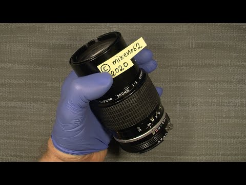 Oil on the aperture blades In Ai-Nikkor 200mm 1:4