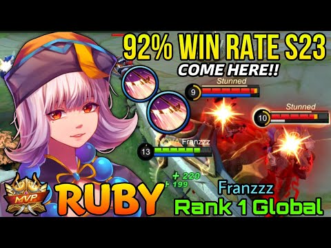 92% Win Rate S23 Ruby MVP Offlaner! - Top 1 Global Ruby by Franzzz - Mobile Legends