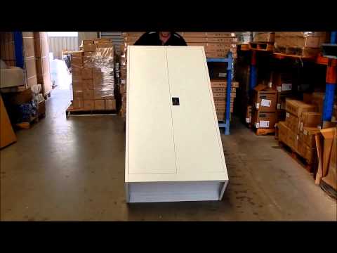 Shed and Shelving 1800mm Metal Stationery Cabinet Assembly