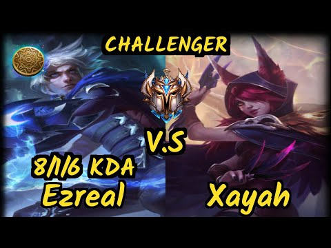 FLA Juzinho (EZREAL) vs XAYAH - 8/1/6 KDA BOTTOM ADC CHALLENGER GAMEPLAY - BR v9.7